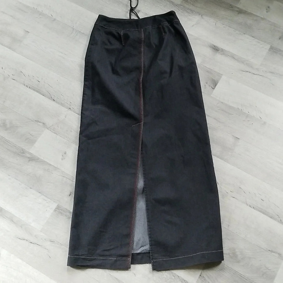 🍒  90s corset denim maxi skirt - Picture 5 of 5
